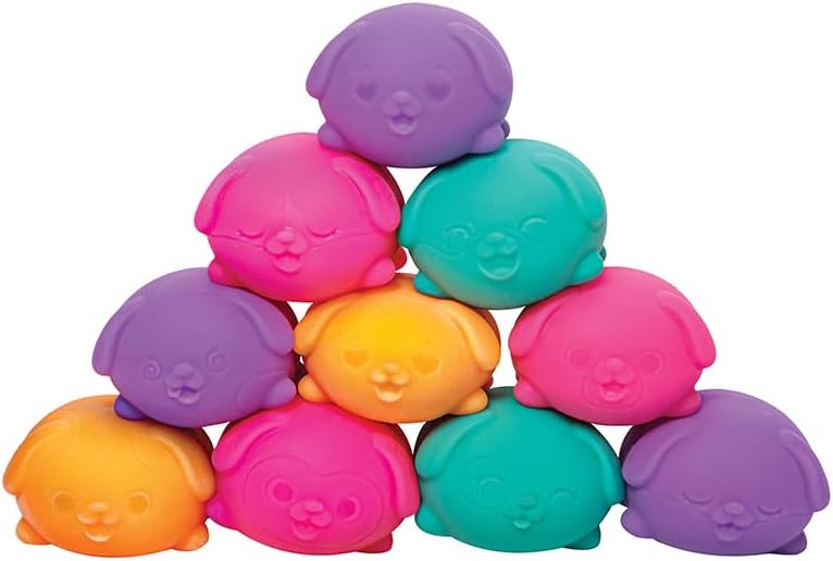 Schylling NeeDoh Teenie Funky Pups - Sensory Squeeze Toy - Contains 3 Mini Groovy Globs - 1.5" Wide - Color May Vary (Pack of 1) - Image 2